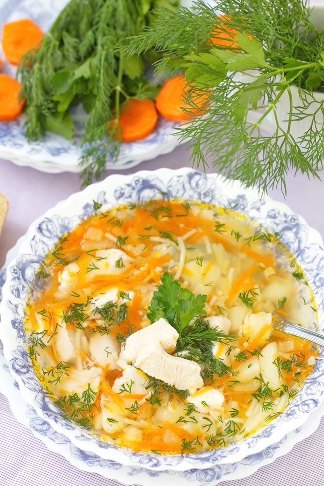 Фото рецепта - Куриный суп с вермишелью по-домашнему - шаг 6