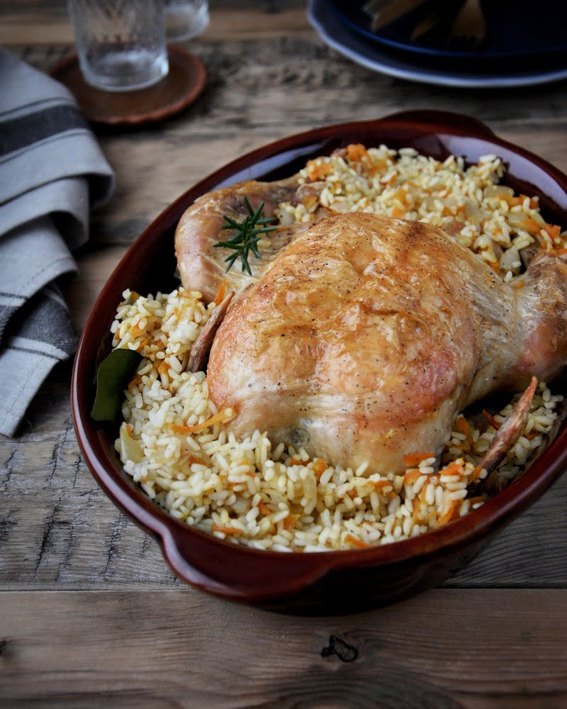 Фото рецепта - Запечённая курица с рисом - шаг 6