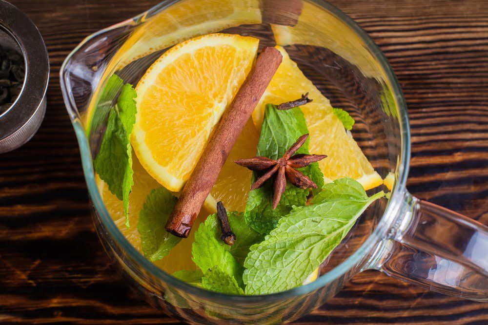Фото рецепта - Зелёный цитрусовый чай - шаг 3