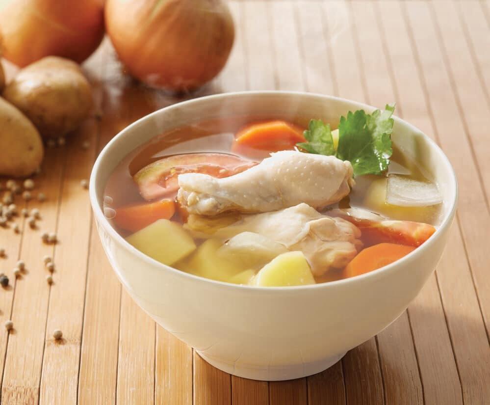 Куриный суп с овощами без зажарки